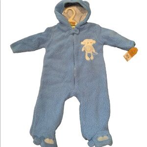 🍁 BUNDLE ONLY - 5/$15  Playful Monkey Soft Fleece Onesie, size 3-6mo